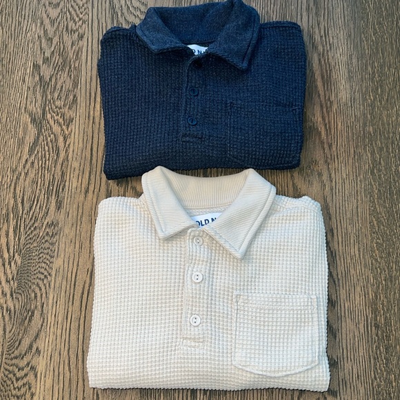 Old Navy 4T Waffle Knit Long Sleeve Shirt Bundle - Picture 1 of 3